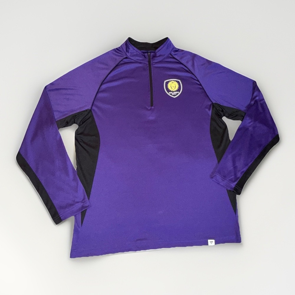 Fanatics Orlando‎ City Soccer Club MLS 1/4 Zip-Up Size M Long Sleeve Top